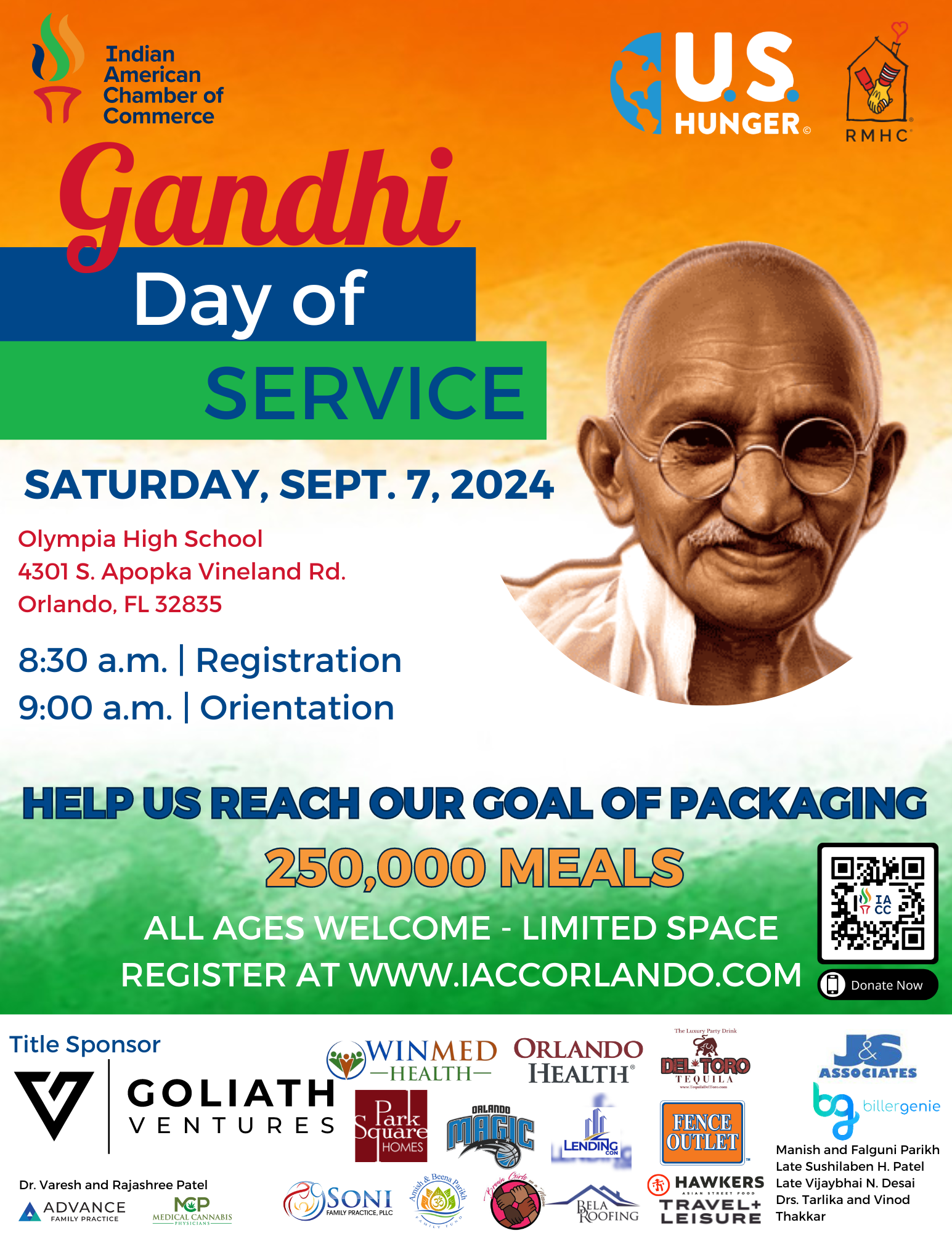 Gandhi Day of Service 2024 | Client List | New Heights Communication | Clermont Marketing Agency | Local Social Media Agency | Local PR Company | NewHeightsComm.com